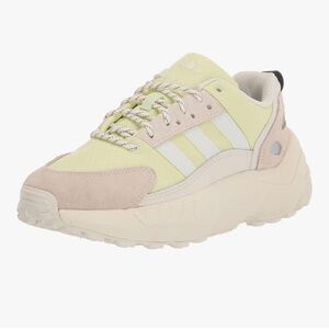 Adidas Kids Light Green and Beige Sneakers sz 4.5 y